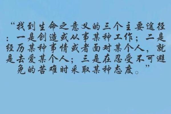 西是命的意义与价值探索：带给你的人生好处